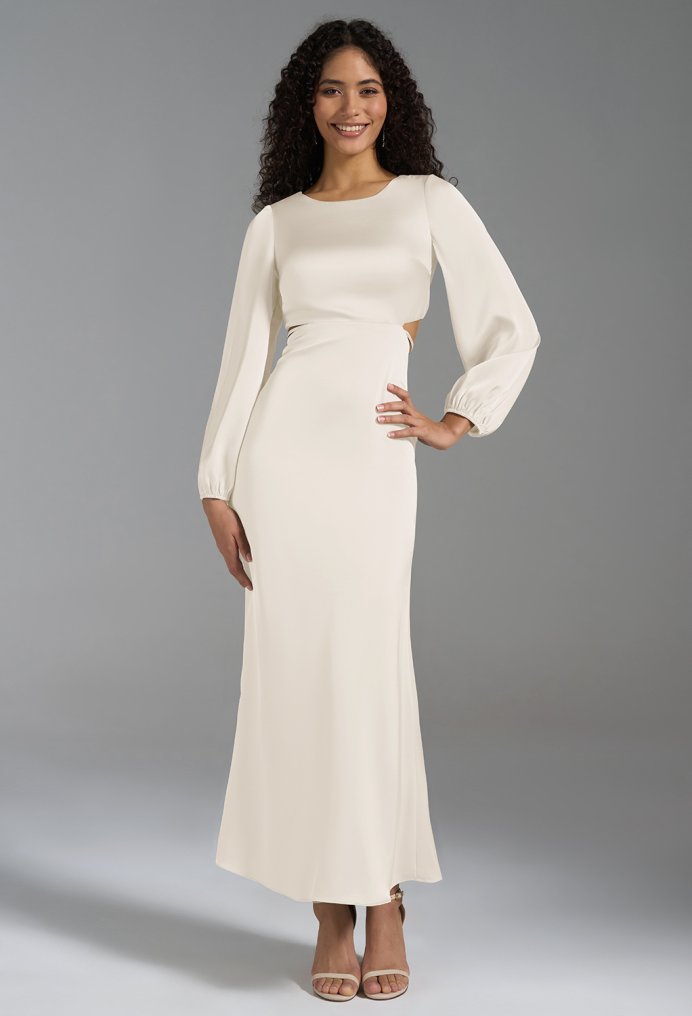 AW Aisha Ivory  Wedding Guest Dresses